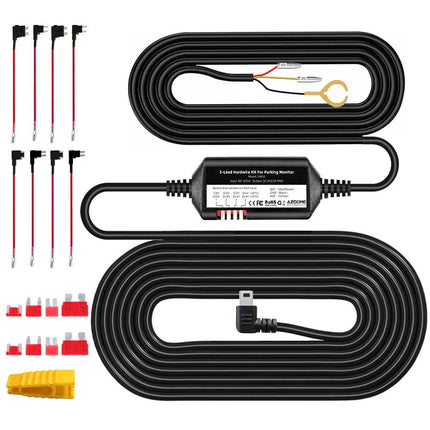 AZDome JYX04 hardwire kit Micro USB 3 hilos