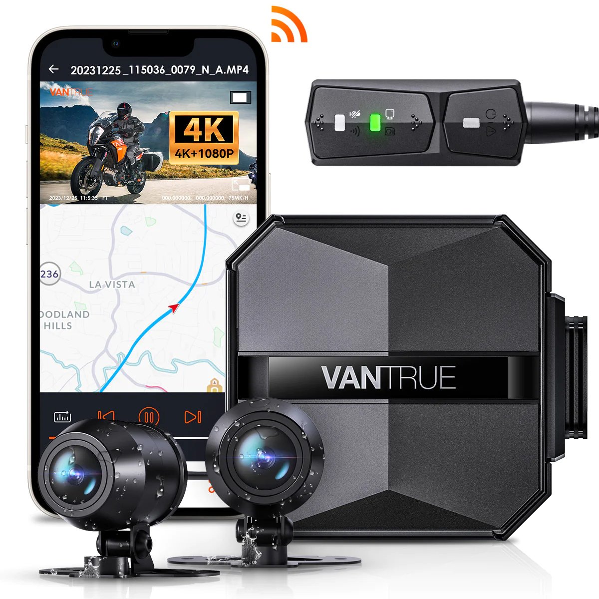 <tc>Vantrue F1 4K Dual Wifi GPS Moto dashcam</tc>